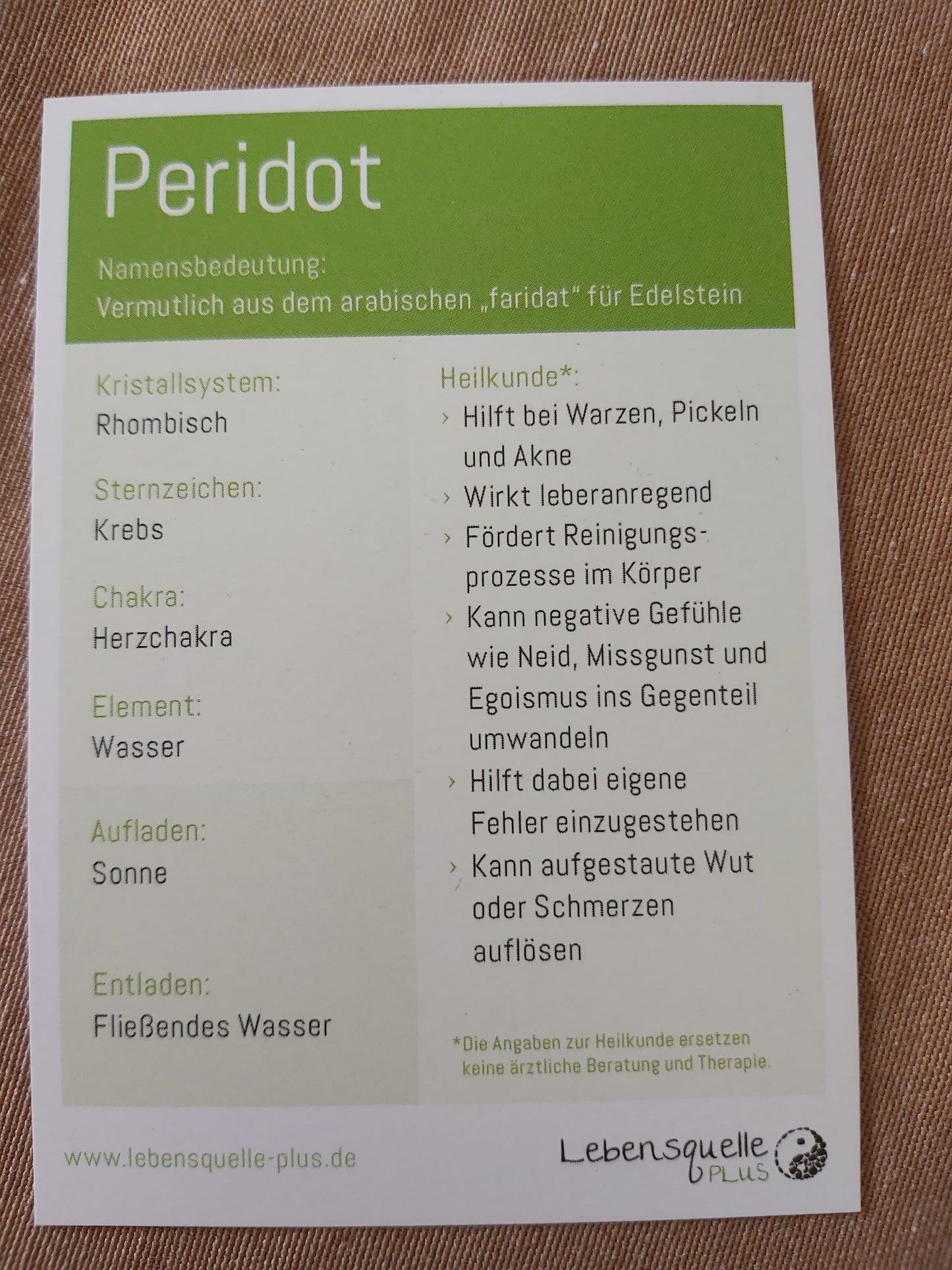 Orgonkette "Isis Spirale"mit Malachit und Peridot für Fruchtbarkeit, positivere Einstellung zum Leben und Reinigung